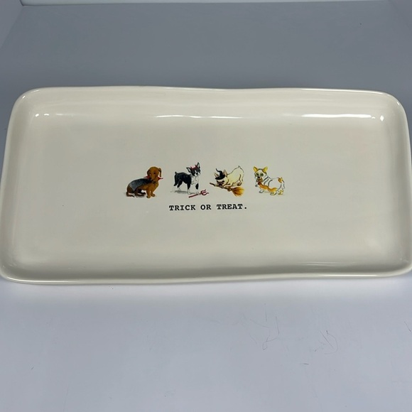 Rae Dunn Halloween dog Platter - Picture 1 of 4